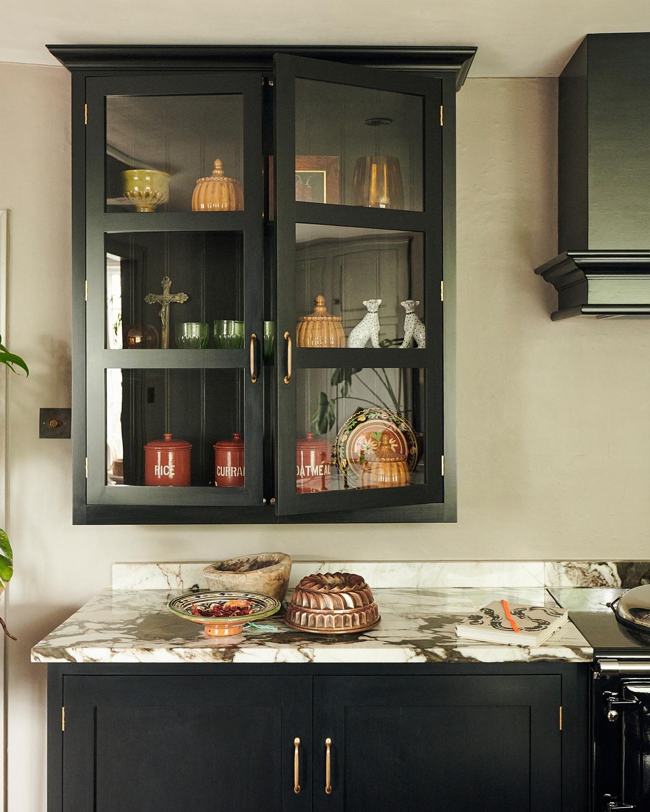 Black kitchen hutch deals
